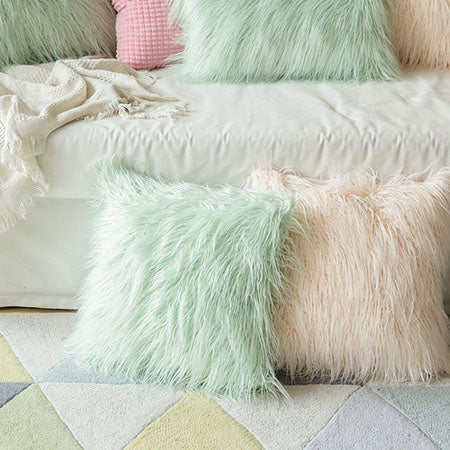 Mint green clearance fluffy pillows