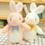 Custom Cute 32cm Pink White Rabbit Stuffed Animal Plush Toys